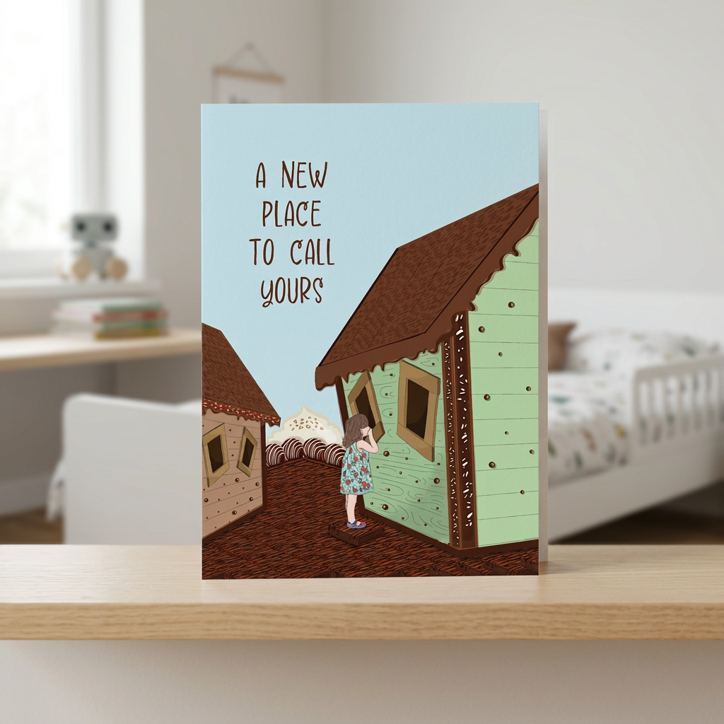 A New Place to Call Yours — Illustrated New Home Card