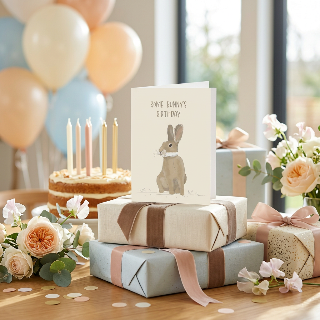Some Bunny’s Birthday — Illustrated Birthday Card