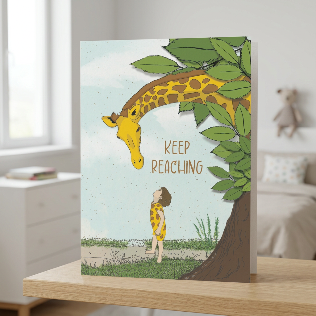 Keep Reaching — Illustrated Encouragement Card