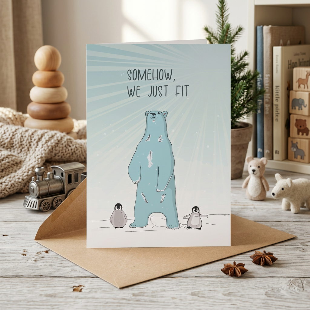 Somehow, We Just Fit — Illustrated Friendship Card