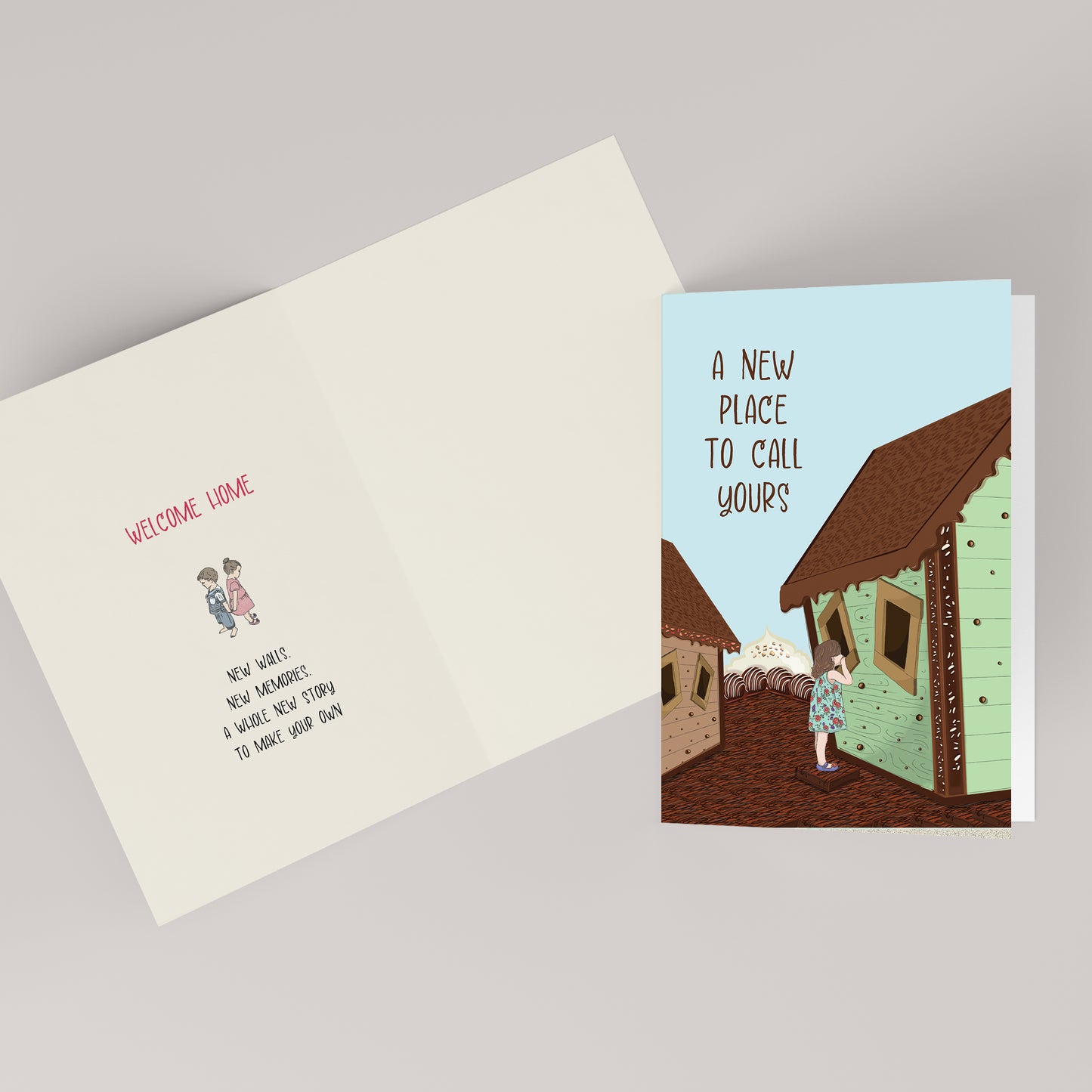 A New Place to Call Yours — Illustrated New Home Card