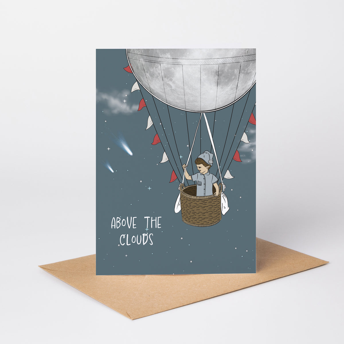 Above the Clouds — Illustrated Encouragement Card