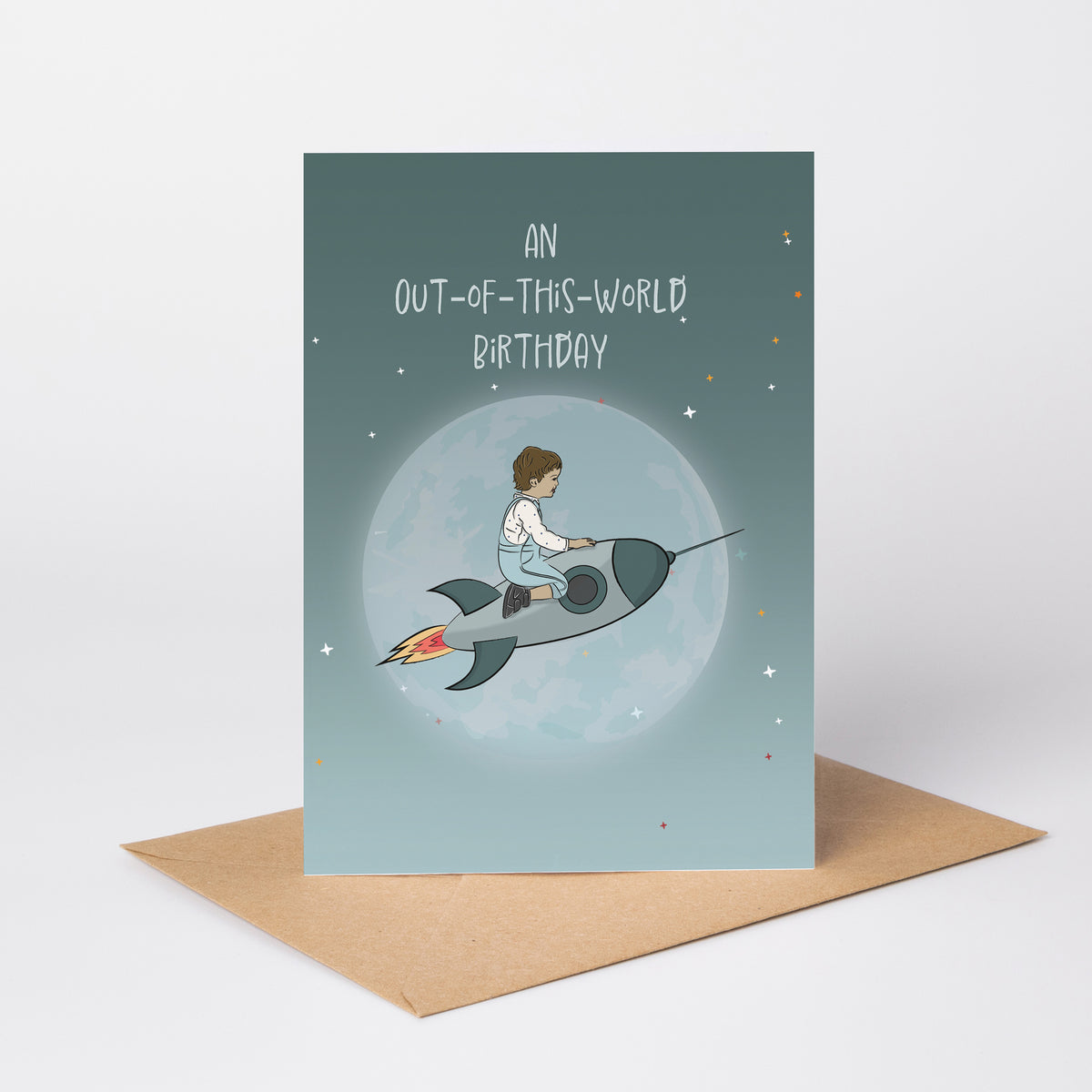 An Out-of-This-World Birthday — Illustrated Birthday Card