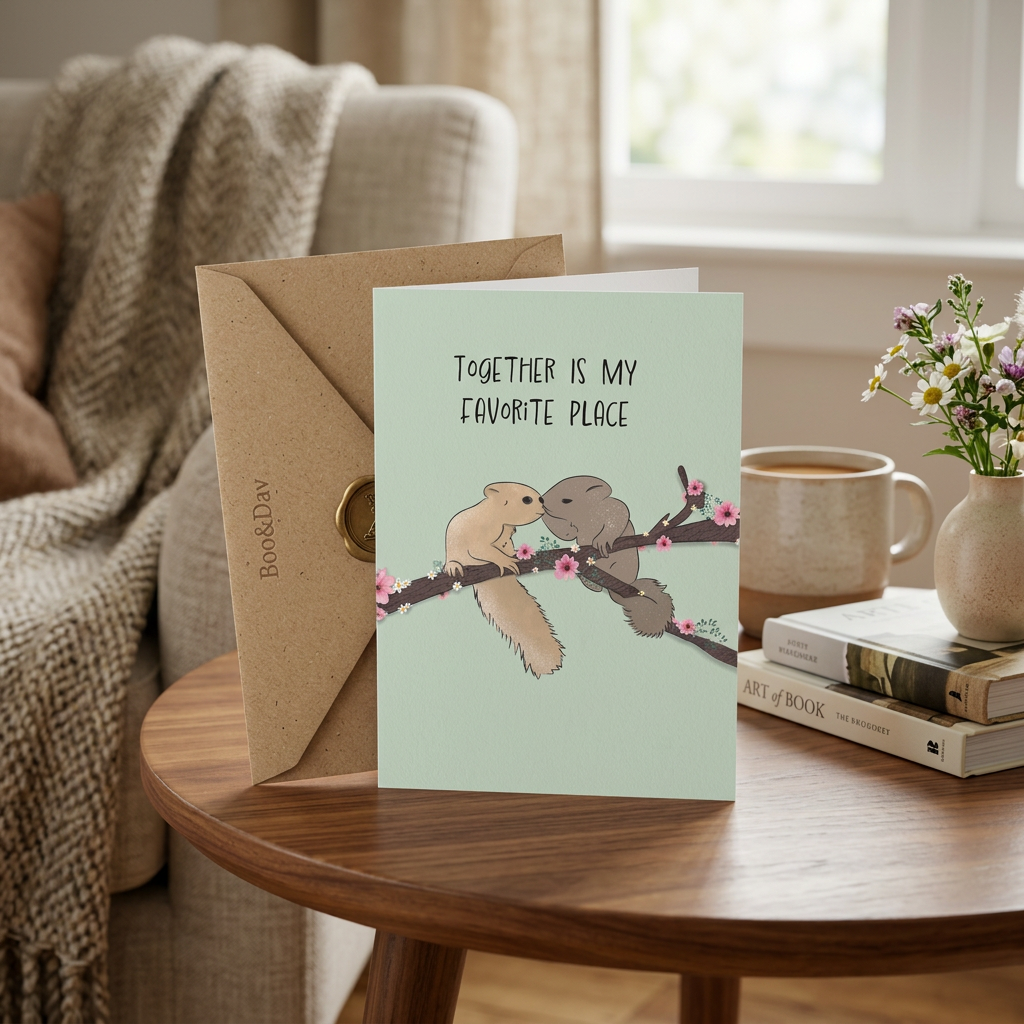 Together Is My Favorite Place — Illustrated Anniversary Card