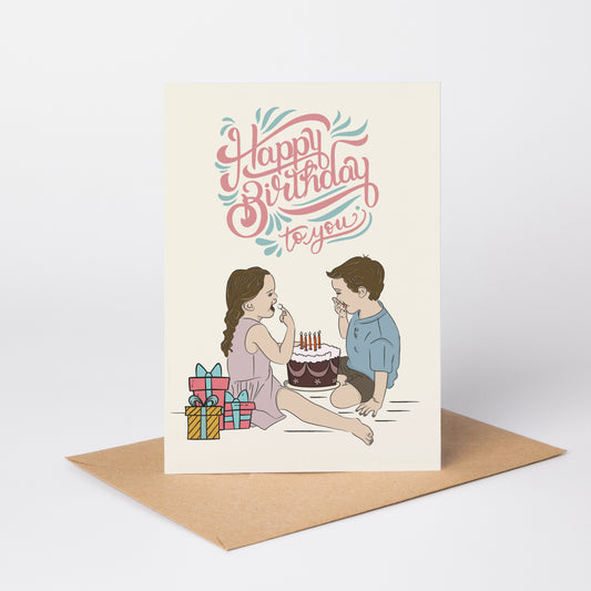 Happy Birthday to You — Illustrated Birthday Card