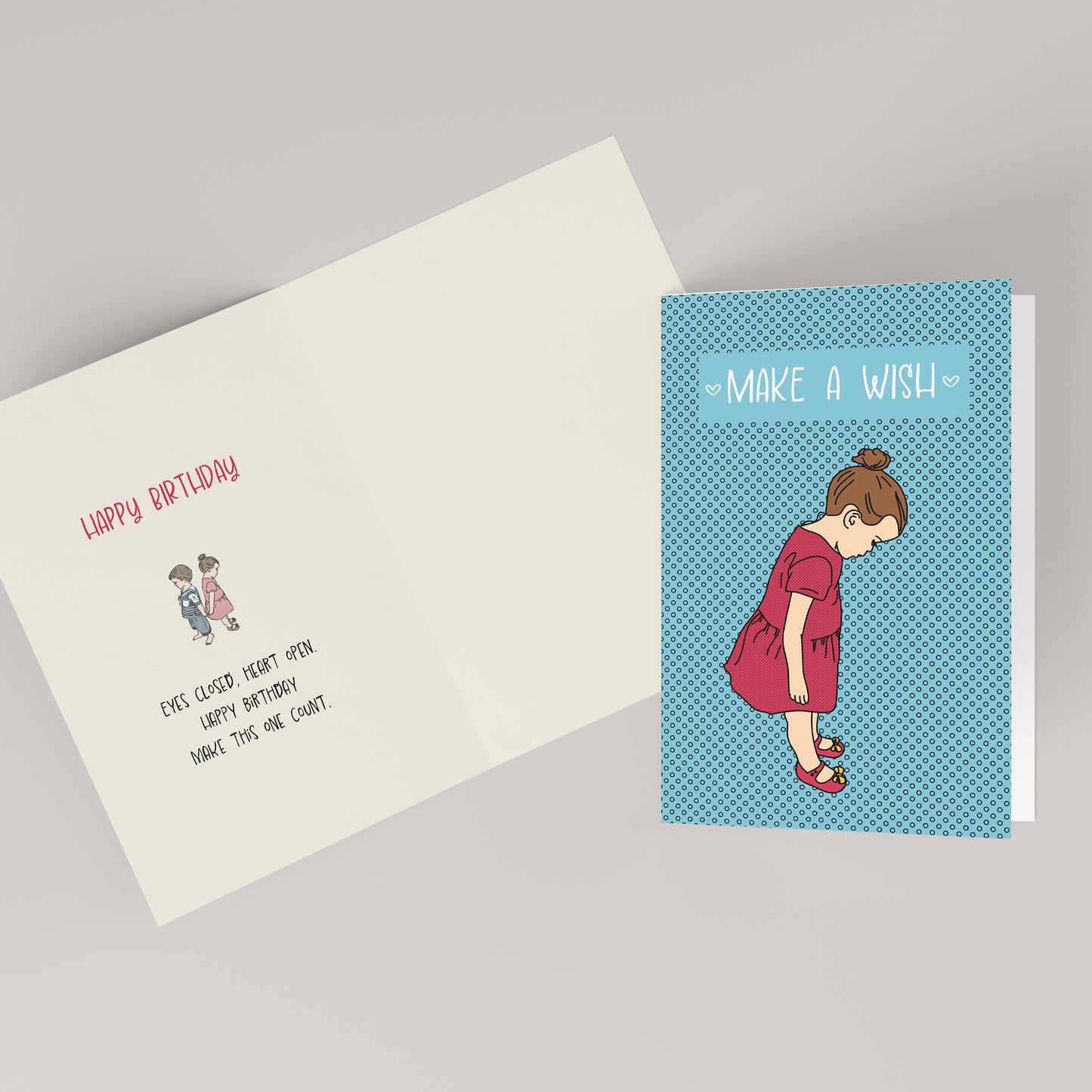 Make a Wish — Illustrated Birthday Card
