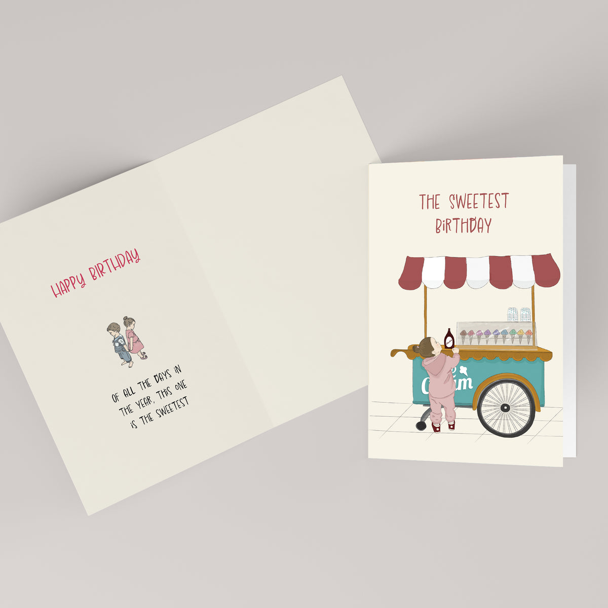 The Sweetest Birthday — Illustrated Birthday Card