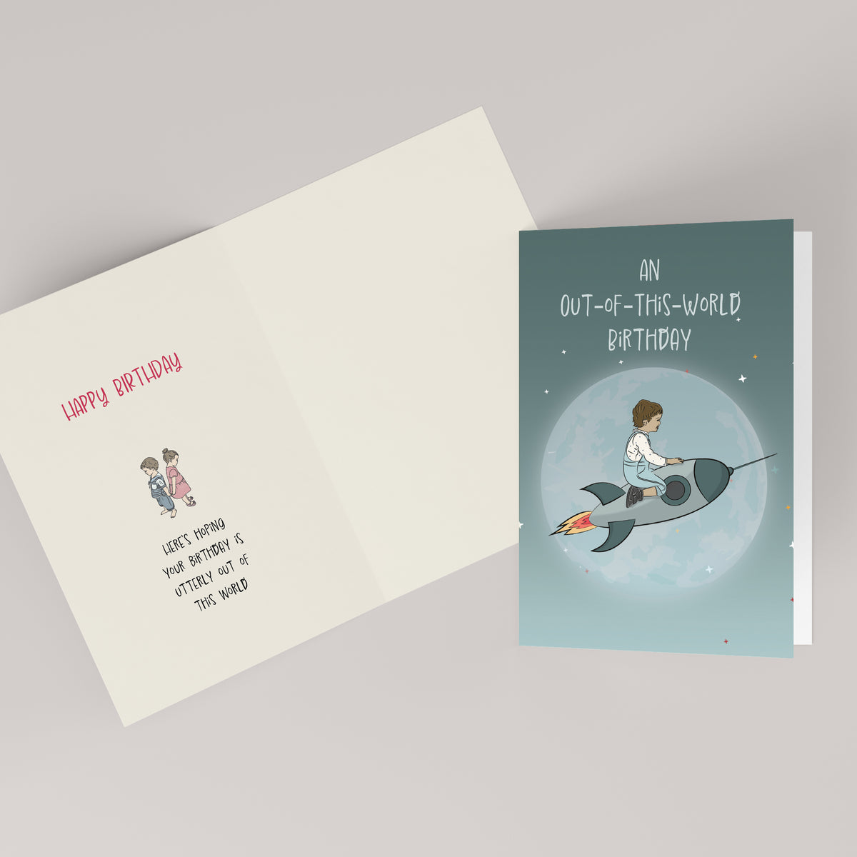 An Out-of-This-World Birthday — Illustrated Birthday Card