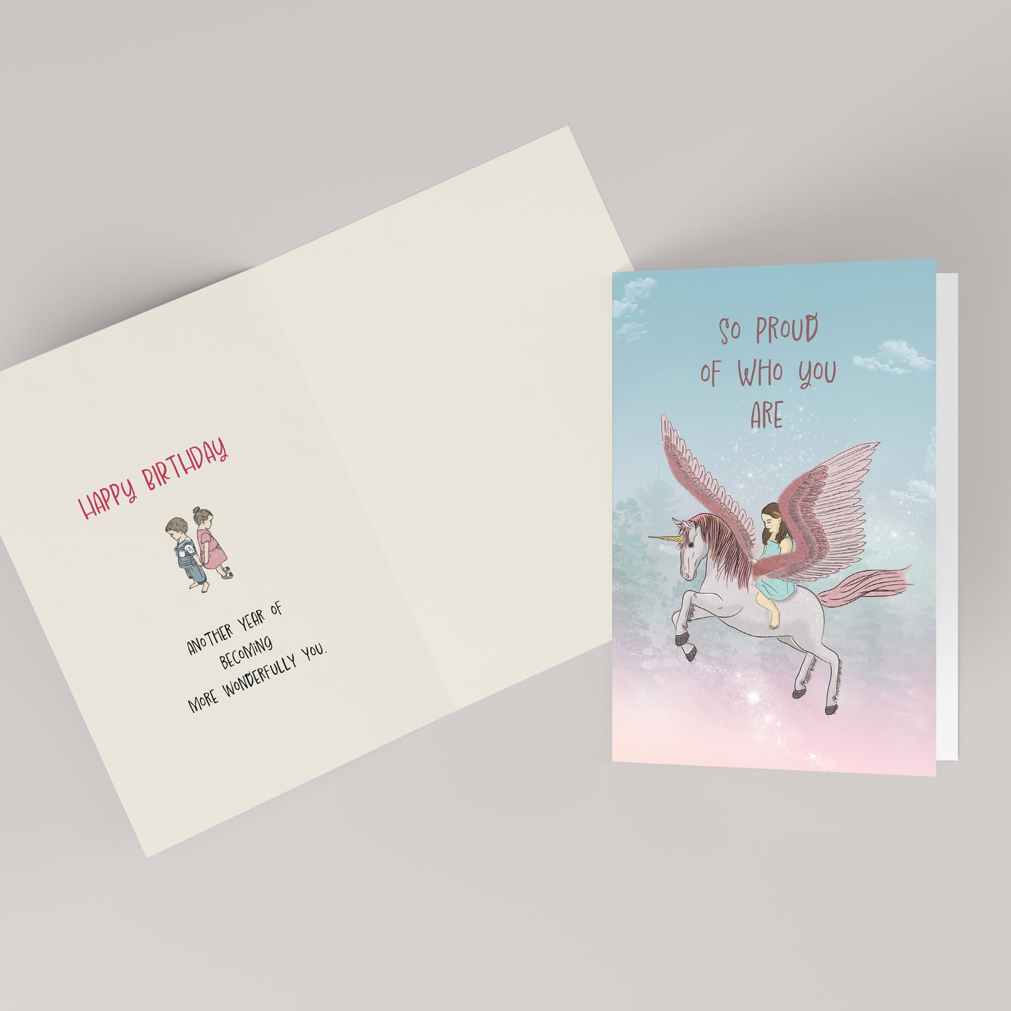 So Proud of Who You Are — Illustrated Birthday Card