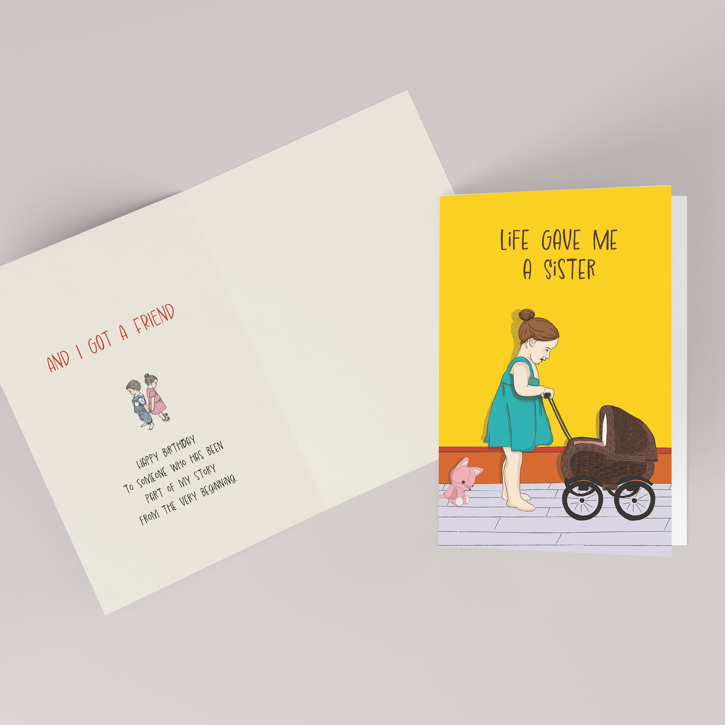 Life Gave Me a Sister — Birthday Card for Sister