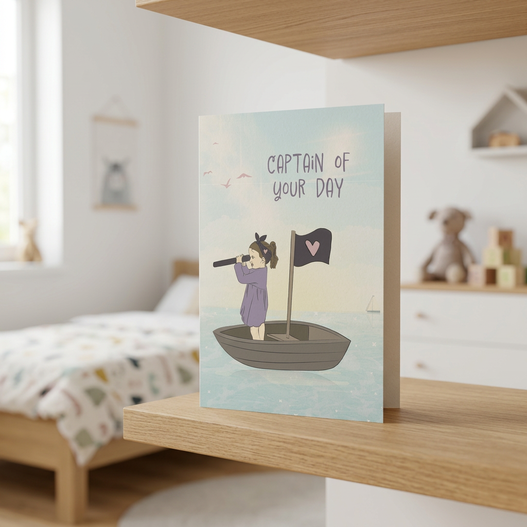 Captain of Your Day — Illustrated Encouragement Card