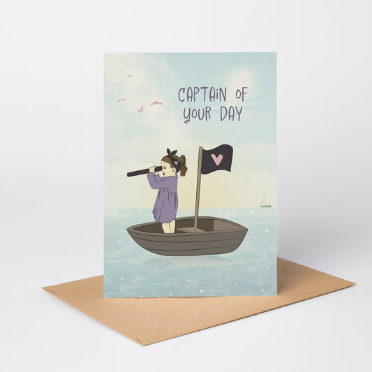 Captain of Your Day — Illustrated Encouragement Card