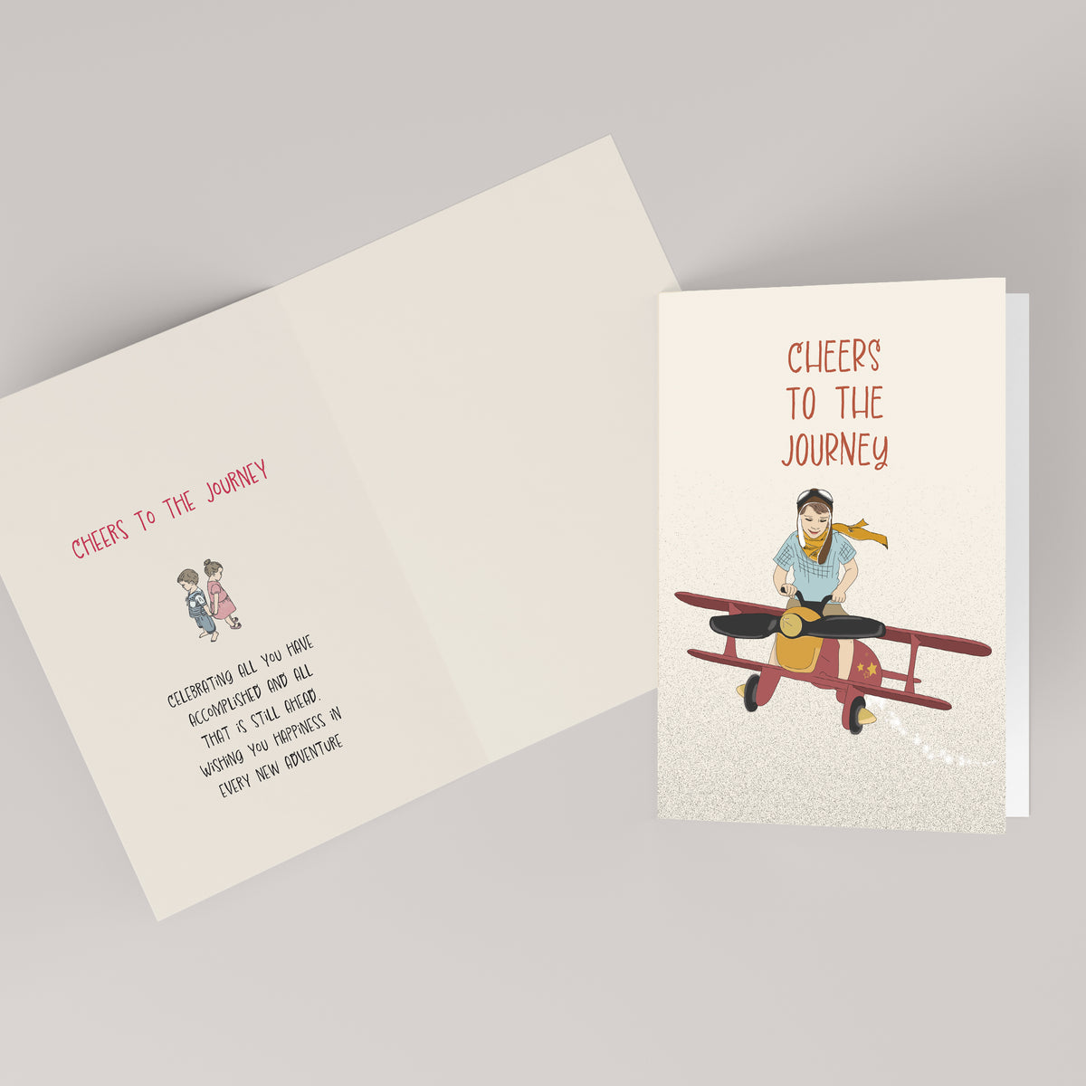 Cheers to the Journey — Illustrated Retirement Card