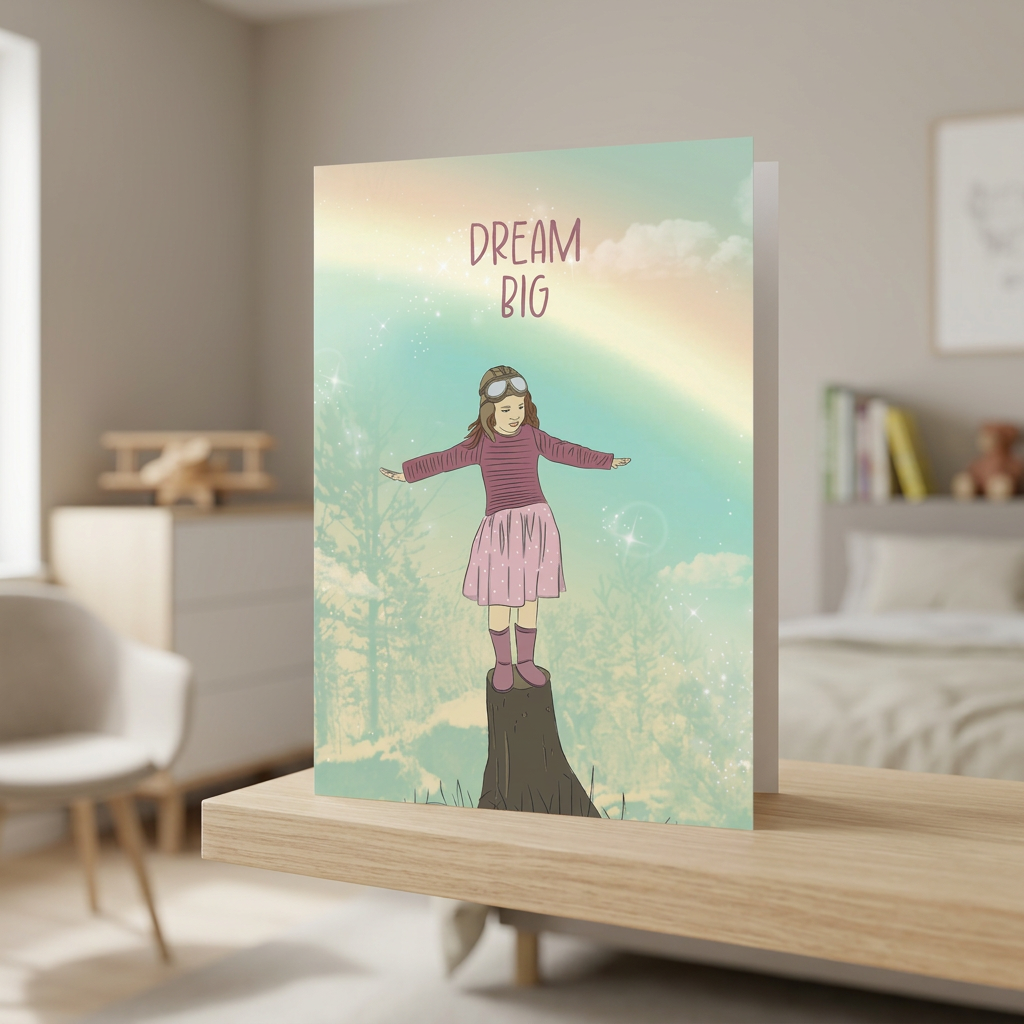 Dream Big — Illustrated Congratulations & Good Luck Card