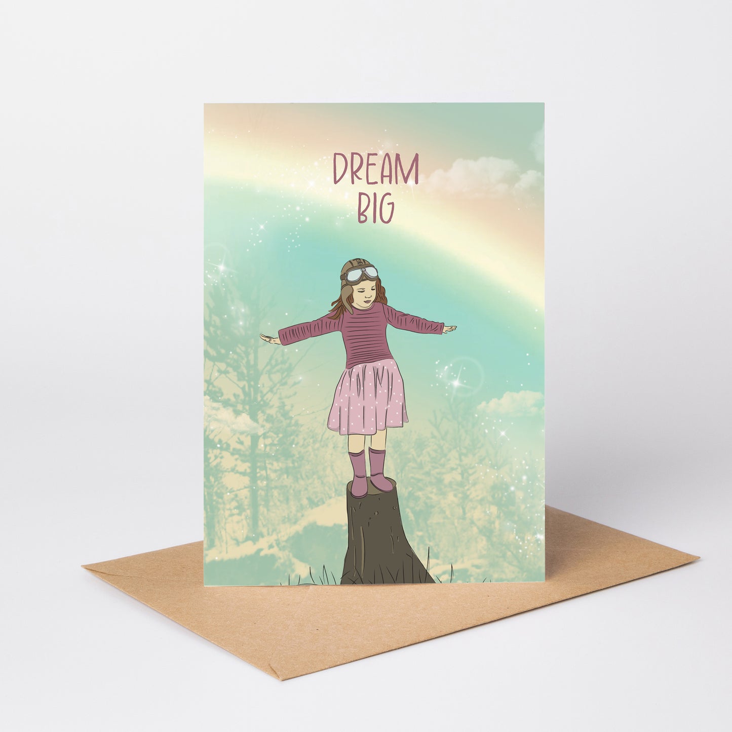 Dream Big — Illustrated Congratulations & Good Luck Card
