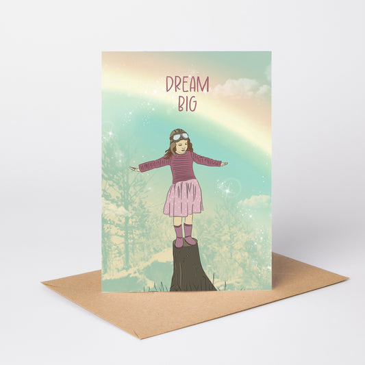 Dream Big — Illustrated Congratulations & Good Luck Card