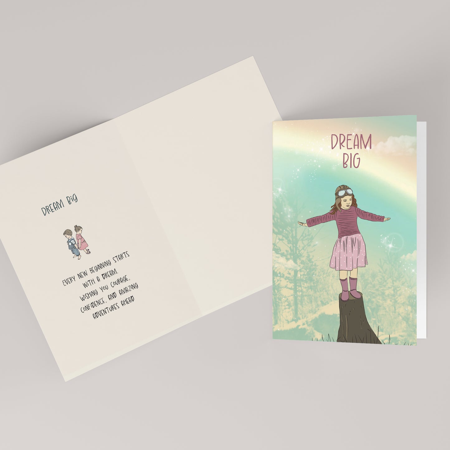 Dream Big — Illustrated Congratulations & Good Luck Card