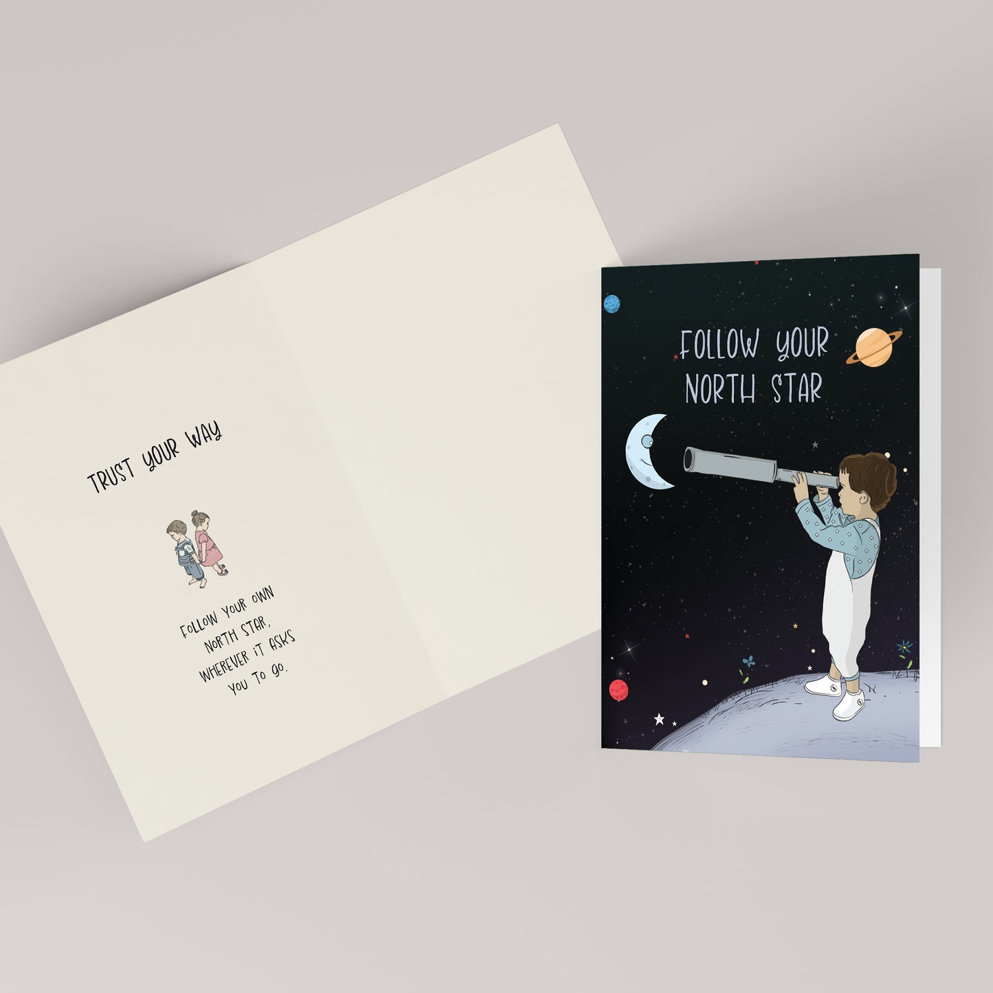Follow Your North Star — Illustrated Encouragement Card