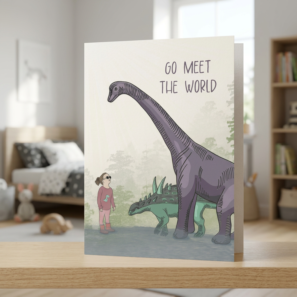 Go Meet the World — Illustrated Encouragement Card