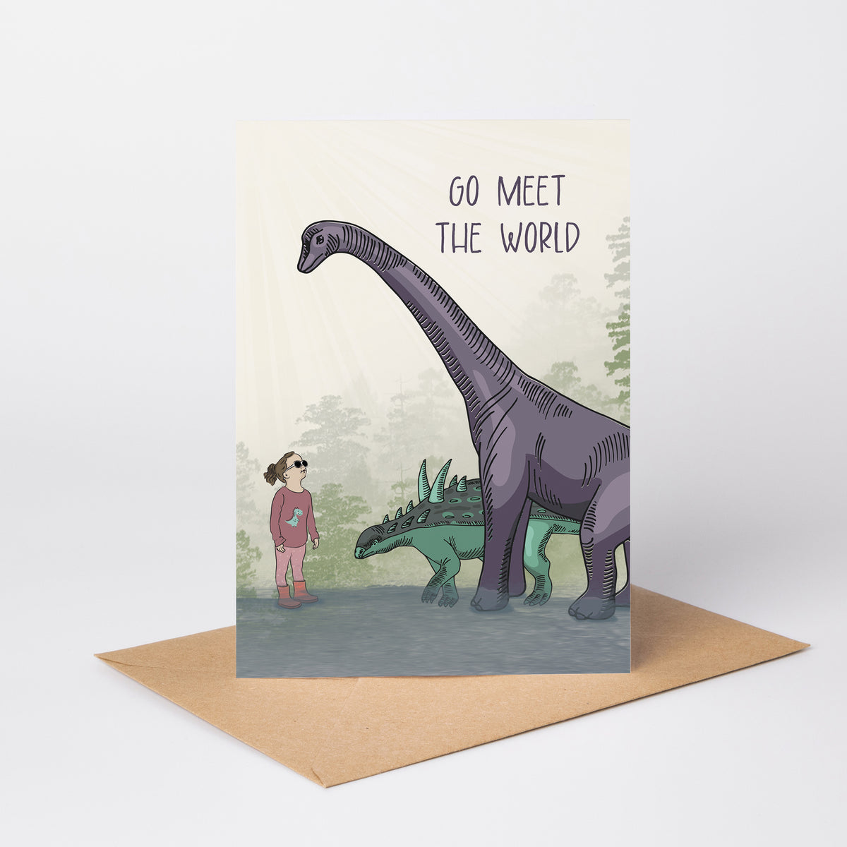Go Meet the World — Illustrated Encouragement Card