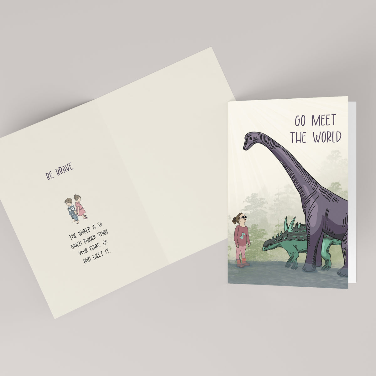 Go Meet the World — Illustrated Encouragement Card
