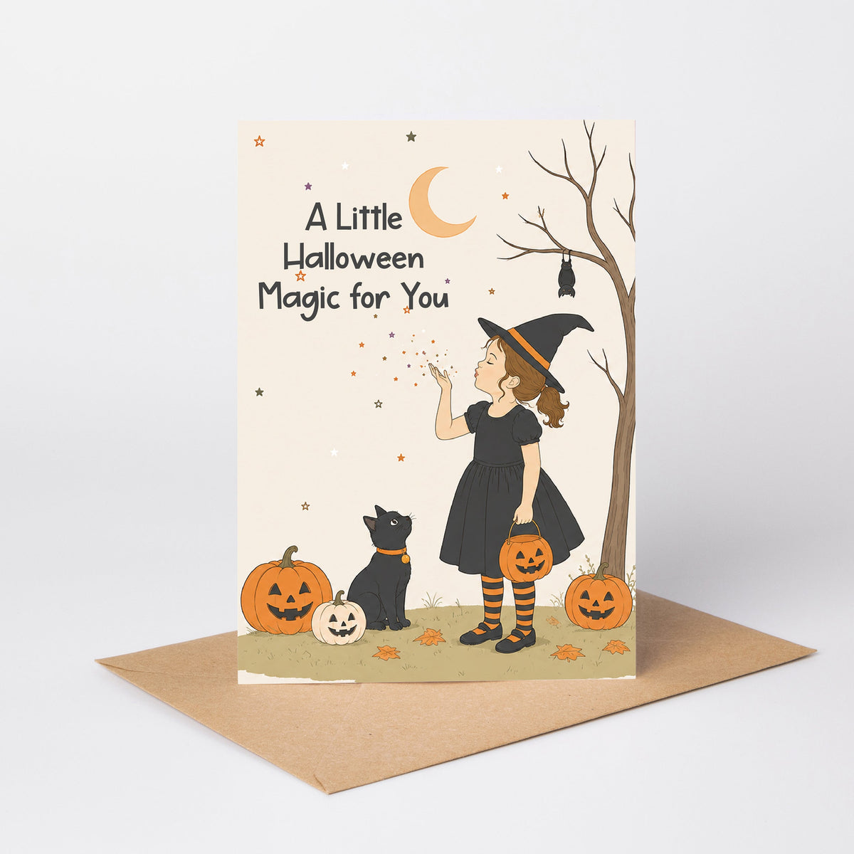 Boo&Dav HW-05 illustrated Halloween card