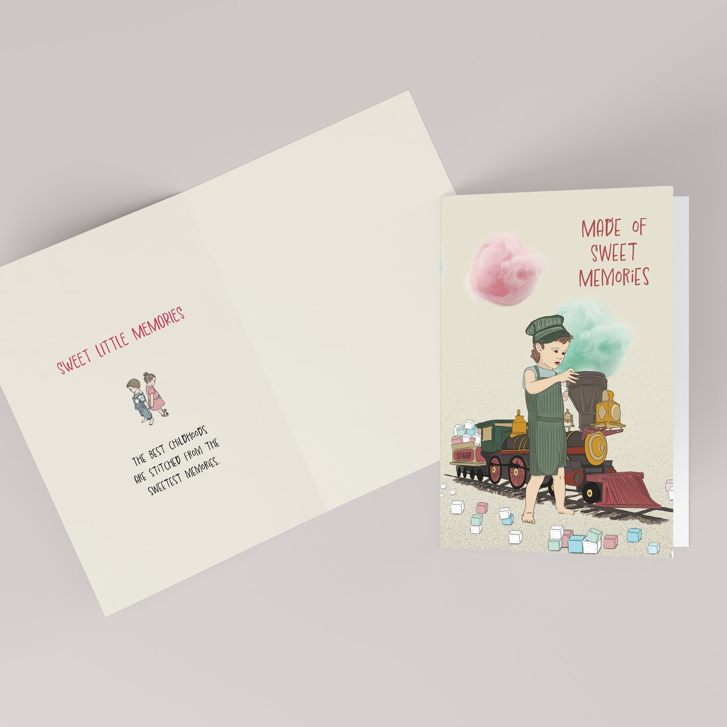 Made of Sweet Memories — Illustrated Family Milestones Card