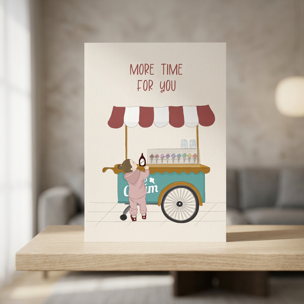 More Time for You — Illustrated Retirement Card