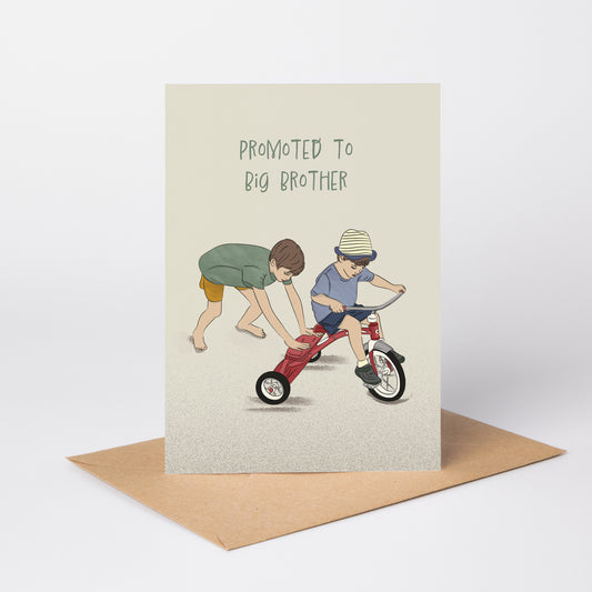 Promoted to Big Brother — Illustrated Family Milestones Card