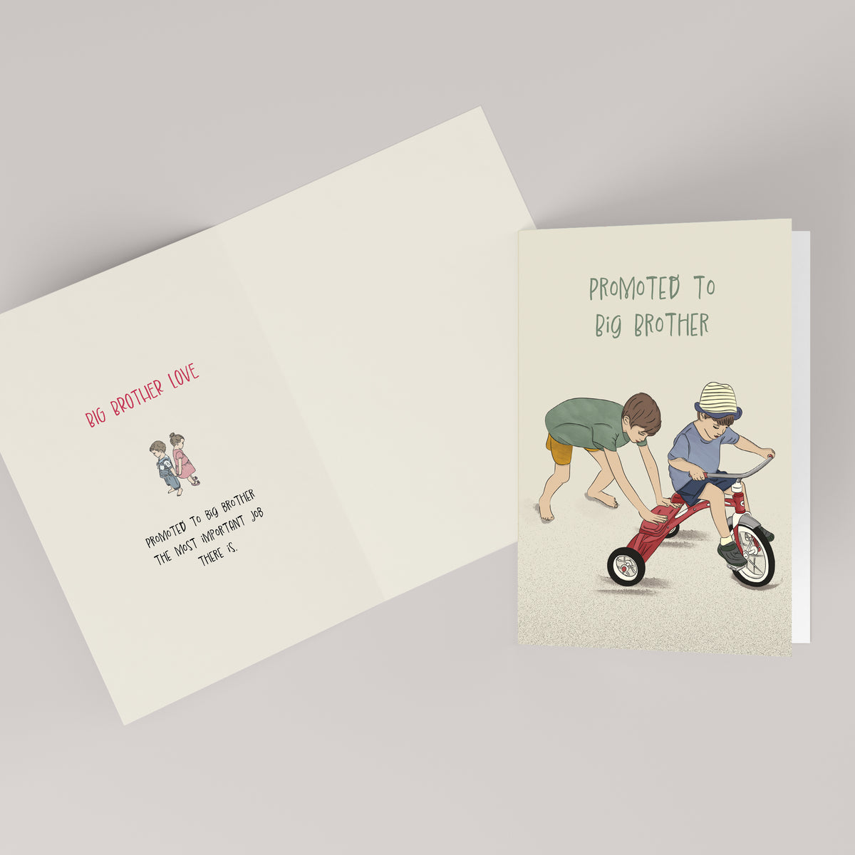 Promoted to Big Brother — Illustrated Family Milestones Card