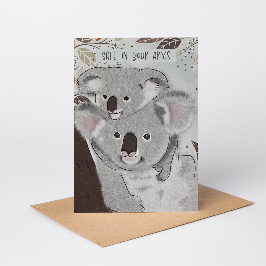 Safe in Your Arms — Illustrated New Baby Card