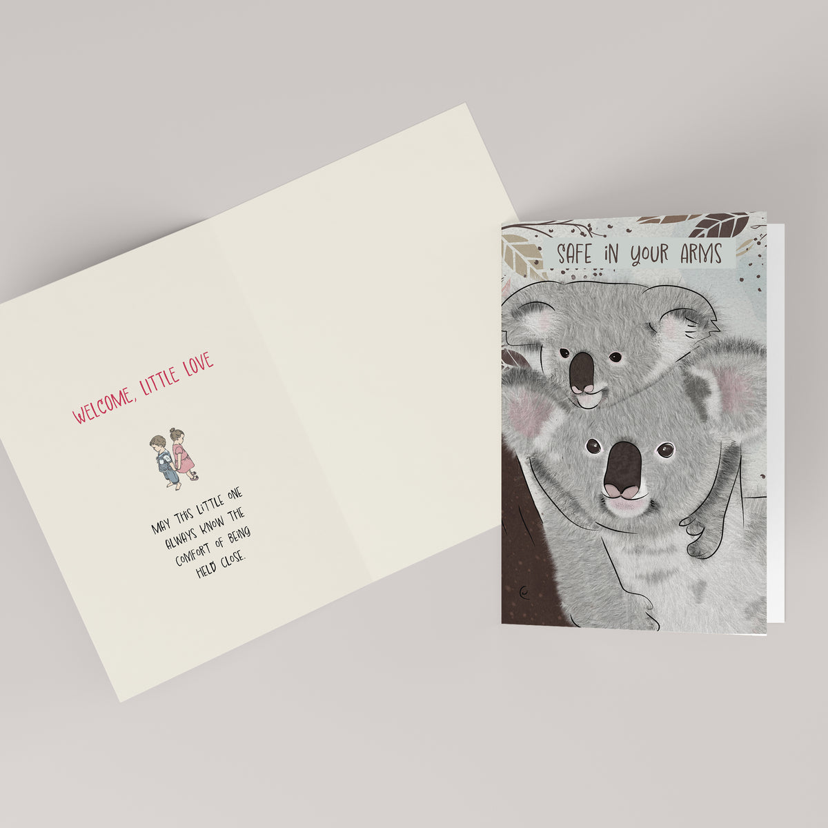 Safe in Your Arms — Illustrated New Baby Card