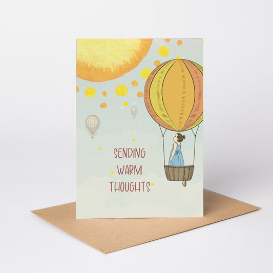 Sending Warm Thoughts — Illustrated Thinking of You Card