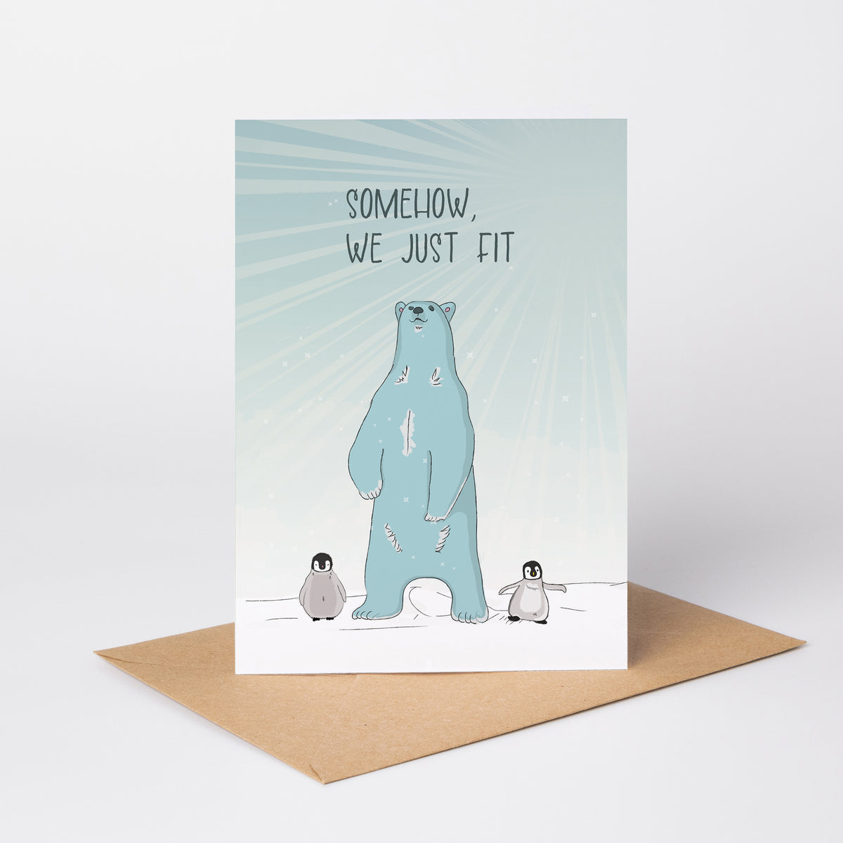 Somehow, We Just Fit — Illustrated Friendship Card