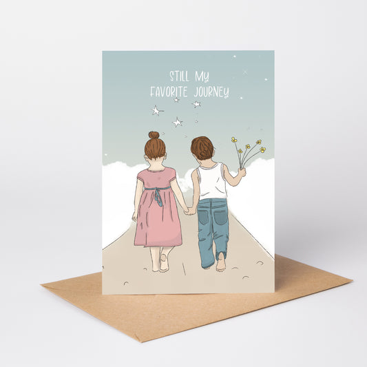 Still My Favorite Journey — Illustrated Anniversary Card