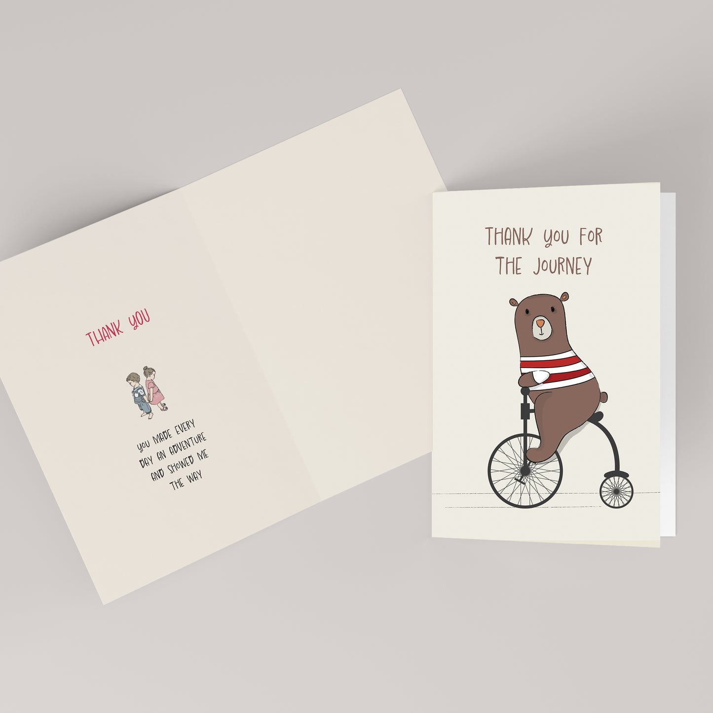 Thank You for the Journey — Illustrated Teacher Appreciation Card
