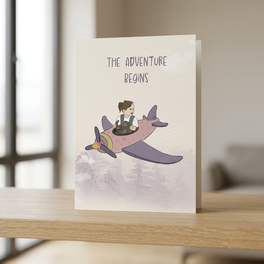 The Adventure Begins — Illustrated Retirement Card