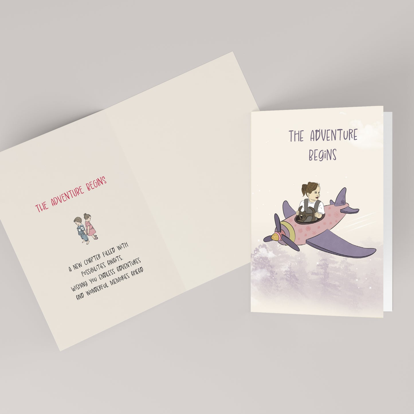 The Adventure Begins — Illustrated Retirement Card