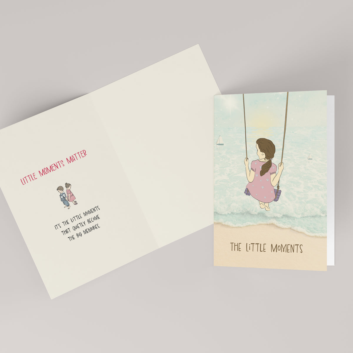 The Little Moments — Illustrated Family Milestones Card
