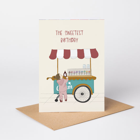 The Sweetest Birthday — Illustrated Birthday Card