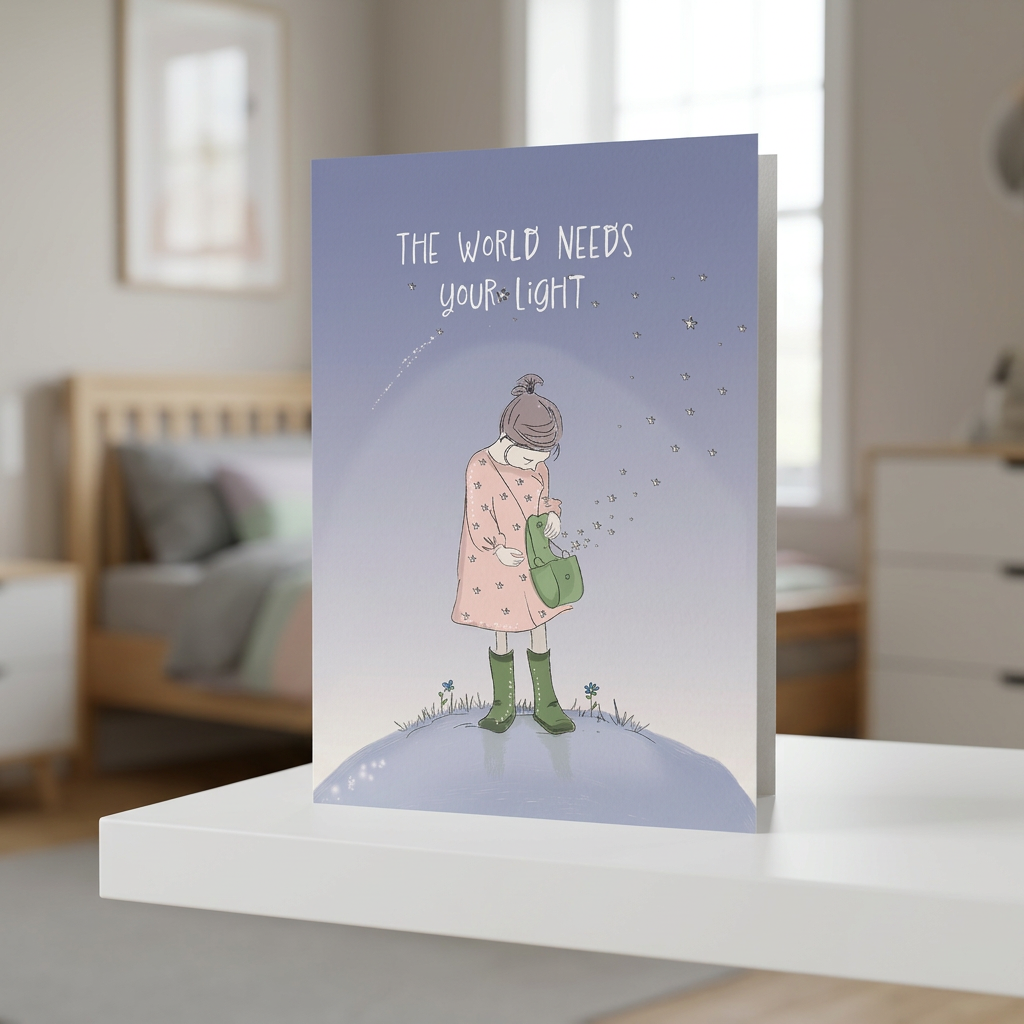 The World Needs Your Light — Illustrated Encouragement Card