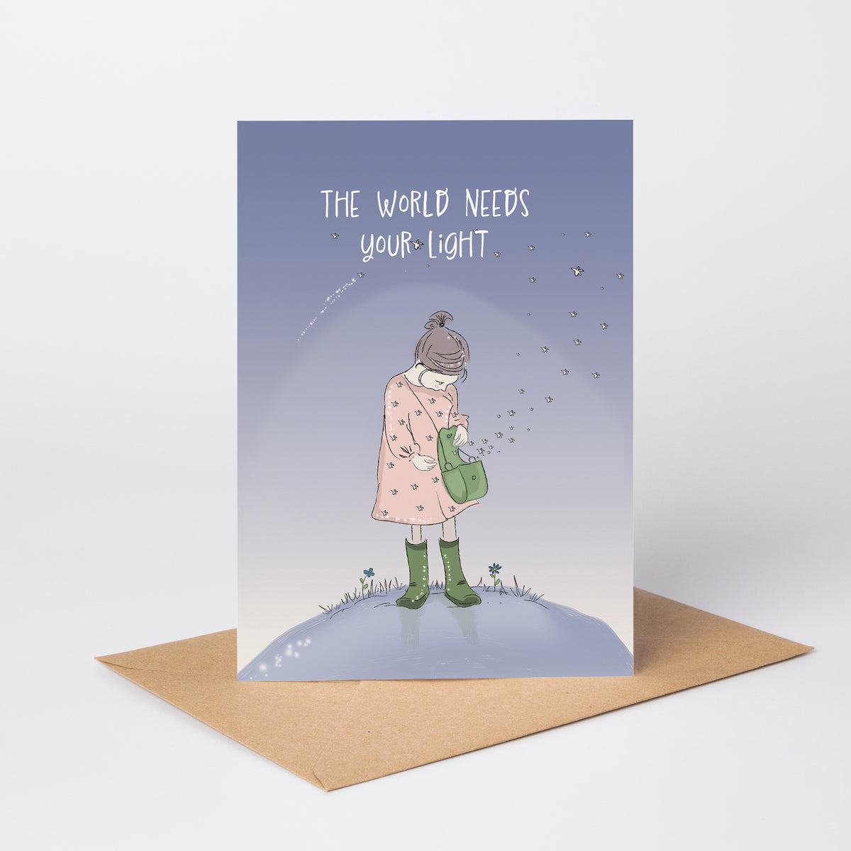 The World Needs Your Light — Illustrated Encouragement Card