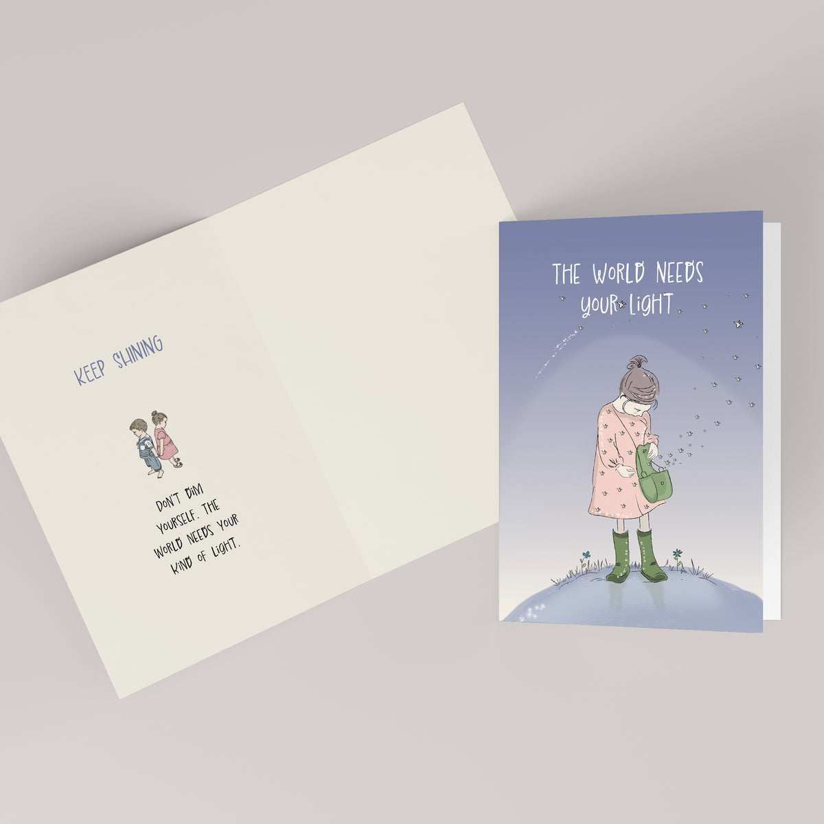 The World Needs Your Light — Illustrated Encouragement Card