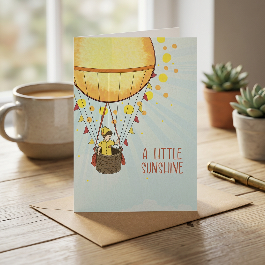 A Little Sunshine — Illustrated Thinking of You Card