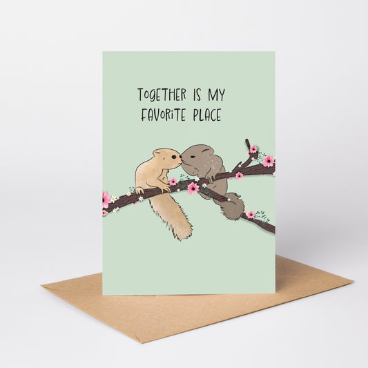 Together Is My Favorite Place — Illustrated Anniversary Card