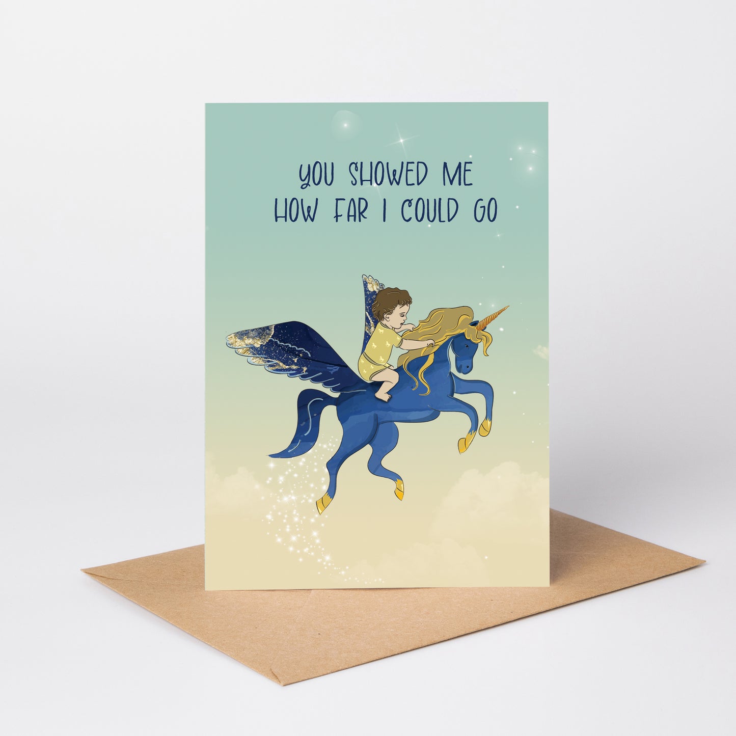 You Showed Me How Far I Could Go — Illustrated Teacher Appreciation Card