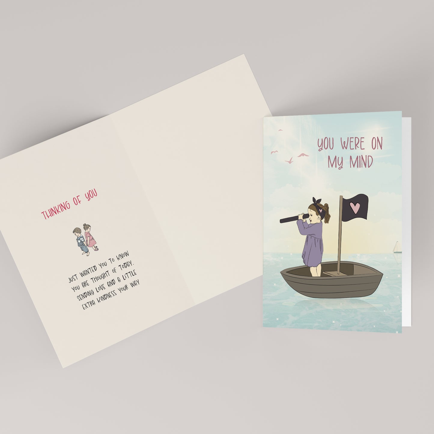 You Were on My Mind — Illustrated Thinking of You Card